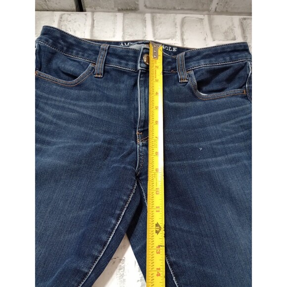 American Eagle Jeans Jegging Womens 10 Long Blue 360 Super Stretch Super Soft X4 - Picture 6 of 16